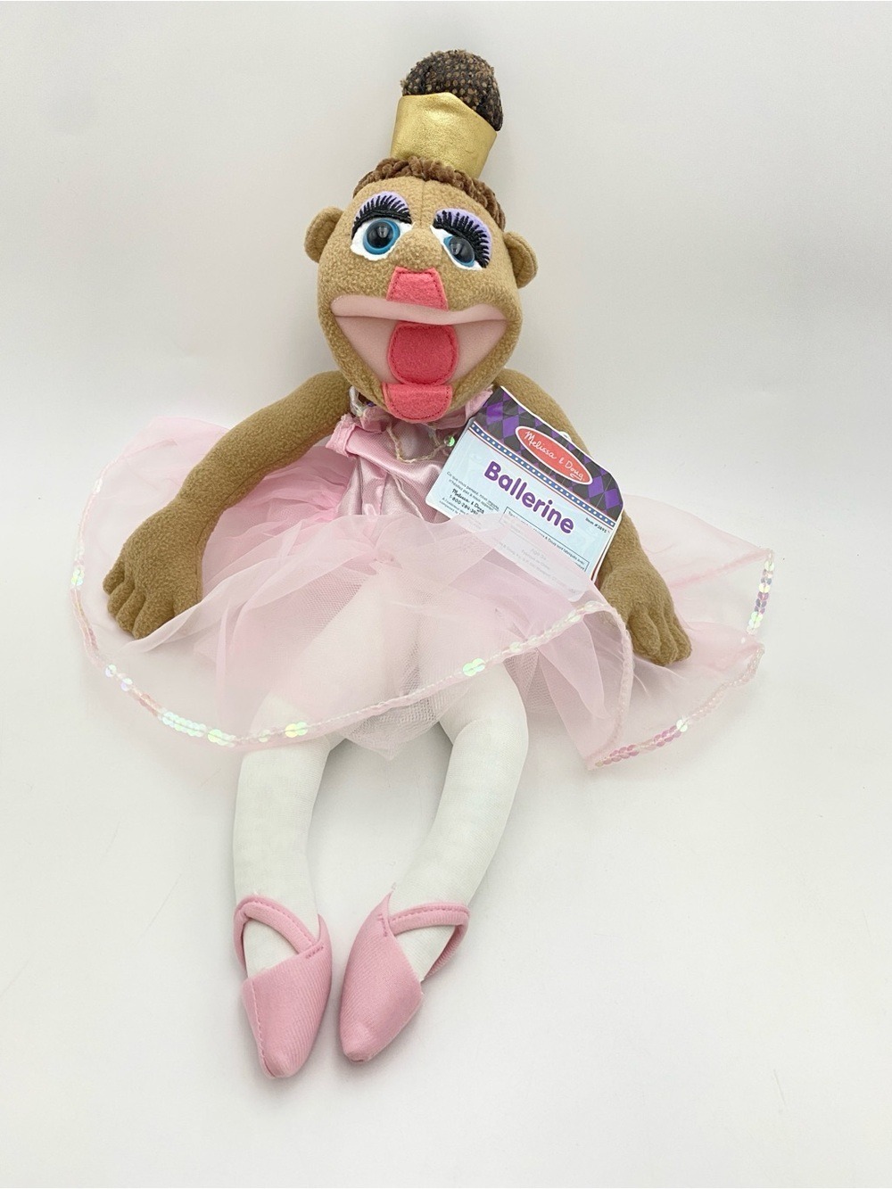 Melissa & Doug Ballerina Hand Puppet “Tina Prima” New With Tags NO Hand Rod